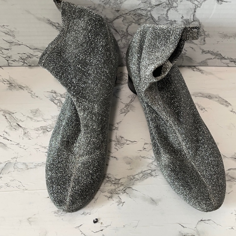ZARA SLIVER MESH ANKLE BOOTS WOMENS SIZE 41 SIZE 10